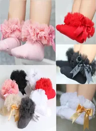 5paiys10pcs 26Y Kids Tutu Socks Short Baby Girls Sock Princess Silk Ribbon Bowknot Lace sock Ruffle Cotton Ankle Socks Pograp4881858