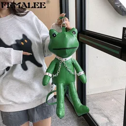 Shoulder Bags Cartoon Cute Frog Bag Toys Stuffed Animals Doll CrossBody Backpack Coin Purse Wallet Pouch Children Girls Boys Gift