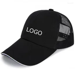 Ball Caps Customizable Adult Baseball Cap With Nylon Fastener Tape Cafe Pizzeria Bakery Seller Food Server Hat Printing Embroidery Logo