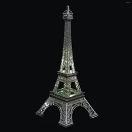 Estatuetas decorativas torre eiffel adorno de mesa ornamento decorações de escritório moda delicada luminosa casa brilhante plástico viagem