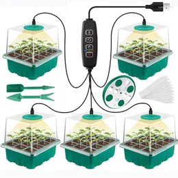 Grow Lights 21M Full Spectrum Led Light Seed Starter Trays Broeikaslamp 12 Gaatje Phytolamp Voor Kamerplanten Ontkiemen