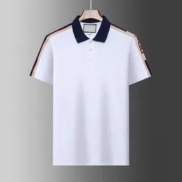 2024 дизайнерская полосатая рубашка-поло, футболки, поло со змеей, пчелиным цветочным узором, мужская модная уличная модная футболка-поло с лошадью, роскошная футболка