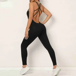 Women's Jumpsuits Rompers Women Jumpsuits Sexy Backless One-piece Sport Quick Drying Breathable Fitness Clothes Playsuits Female Fitness Rompers Overalls L230926
