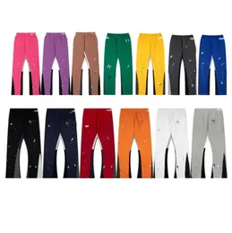 New Fashion Clothing hand painted ink spliced drawstring high street casual sweatpants