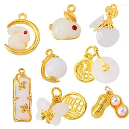 Charms 10 Stücke Netter Schmetterling Bambus Glücksbringer Anhänger Für Frauen Schlüsselbein Kette Ohrringe DIY Schmuck Machen Liefert Geschenke