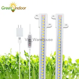 Grow Lights Indoor 20W Led Grow Light Full Spectrum Phyto Lamp 2pcs Led Bars For Plants Growing Flowering With Timer Dimming Phytolamp Strip YQ230927