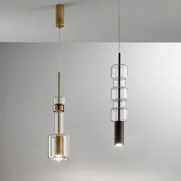 Modern LED Pendant Lights Clear Glass Home Decor Hanging Lamps for Ceiling Chandelier Bedroom Dining Room Kitchen Light