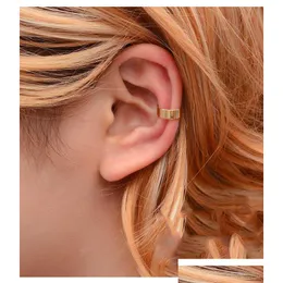 Polsino dell'orecchio foglie d'oro orecchie non penetranti clip finti orecchini di cartilagine gioielli per le donne uomini regali all'ingrosso orecchini di consegna di goccia Dhj8E