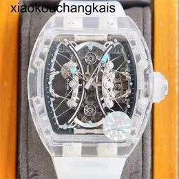 Richasmills Watch Milles ZF Factory 자동 운동 Tourbillon Business Leisure RM53-02 기계식 눈 유리 케이스 테이프 밀 남성