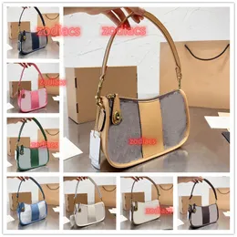 Borsa Coch tabby Borsa a tracolla Borsa da donna nuova Designer swinger tessuto jacquard color block ascella borsa mahjong stampa classica monospalla bastone francese