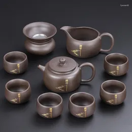 Teaware sätter moderna minimalistiska bärbara tesatser resekontor som roterar japansk traditionell engelska teier avec tasses teawares