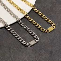 Designerskie chokers naszyjnik złota biżuteria moda srebrne grawerowane naszyjniki prezent męskie łańcuchy liste