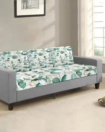 Stol täcker eukalyptus växtgröna blad abstrakt sittdyna täckning soffa skyddsträcka tvättbara avtagbara slipcovers