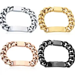 Designer bracelets charm for Men and Women Stainless Steel cuban Link Iced out braceletS bracciali Chain Bracelet Male Drop With b239l