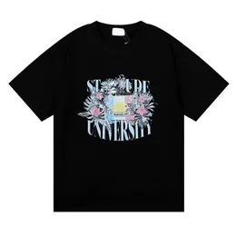 Męska luksusowa koszulka wysokiej jakości projektant oversifed Hip Hop Caose z literami swobodny 100% czysty bawełniany letni mężczyzna Kobieta Kobieta odzież Casual Classic