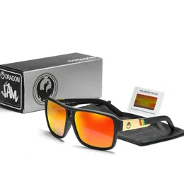 Okulowe okulary klasyczny projekt marki Square spolaryzowane okulary przeciwsłoneczne Mężczyźni Dragon Jam Male Black Outdoor Sports Słońce Kobiety okulary UV400 230927