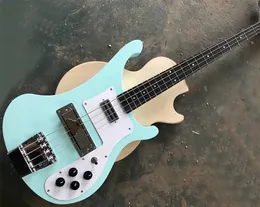 Sky blue 4 strings 4003 Ricken electric bass guitar with reversed headstock,Rosewood fretboard