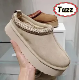 Tazz Tasman Slippers Platform Ugges Boot Australia Snow Boots Designer Women Ankle Booties Ultra Mini Mustard Seed Fur Slides Sheepskin 865ess