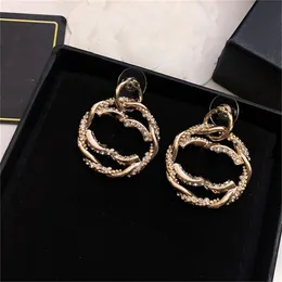 Designer Letter C Earring Fashion Stud Women Hoop long Earing Party Jewelry Gold Ohrringe Woman Gift CCity Orecchini 4756