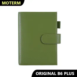 Anteckningar Moterm Original Series B6 Plus Cover för Stalogy Notebook äkta Pebbled Grain Cowhide Planner Organizer Agenda Journal 230926