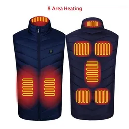 Autumn Winter Men Stand-up Collar Heated Cotton Vest Graphene Electric USB Safe Smart Constant Temperature Heating Thermal Tank1331C
