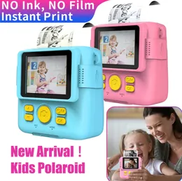 Kameror Children Digital Camera Instant Print för barn Thermal P O Printing Video Toys Girls 230927