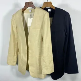 Novo cardigan feminino Toteme de duas cores sem botões, terno minimalista