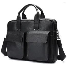 Aktentaschen 15,6 ''Laptoptasche Für Männer Große Echtes Leder Totes A4 Dokumententaschen Echte Kuh Business Männliche Büro Handtaschen