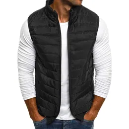 Gilet Autunno Giacche Gilet spessi Uomo Cappotti senza maniche Uomo Gilet caldo imbottito in cotone Uomo Gilet Veste Hommes