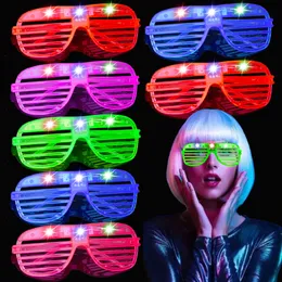 10/15/30 PCS LED GLOWING GLASSES GLOW in the Dark Party Suppliesネオンパーティーの好意5色