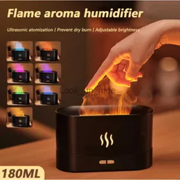 Hemerileştiriciler USB Aroma Difüzör Hava Hava Makinesi Ultrasonik Serin Mist Maker Hava Sınıfı Fogger LED uçucu yağ alev lambası Difuser Atomizer yq230927