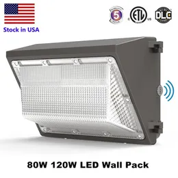 Lâmpada LED WallPack para exterior 120W do anoitecer ao amanhecer luminária de parede industrial comercial iluminação 5000K IP65196W