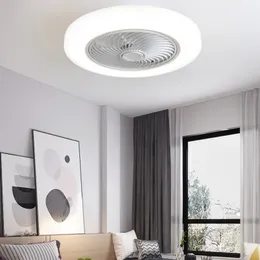 Nowoczesne 50 cm aplikacja Bluetooth Inteligentna wentylator sufitowy z lampą zdalnego sterowania wentylatorem zintegrowana lampa dekoracyjna wnętrza