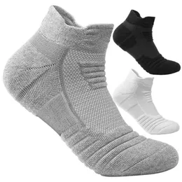 1 Pair Sports Short Socks Solid Thicken Running Football Cycling Breathable Short Socks for Men Women Fitness Workout261P