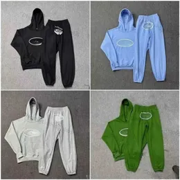 남자와 여자 스포츠웨어 스웨터 바지 세트 디자이너 Cortiez Hoodie Street Apparel Sweatshirt Demon Island Tracksuits Plush Cargo Pullover