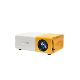 Yellow and White YG300/USA HD Mini Projector with HDMI, USB and SD memory to enhance your movie, TV and gaming experience for home theater camping/outdoor driving