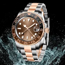 ساعات الغواصة أدوار سلسلة مشاهدة GMT Designer Watch Man Luxury Automatic Movement Montre Man Wristwatch Orologio. ساعة الساعات الميكانيكية رواتب المعصم رجال