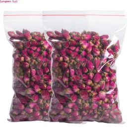 Faux floralgrüne 200g hochwertige natürliche getrocknete rote Rosenknospen Bio -getrocknete Blumen Bulk machen Kuchen Seifen Hochzeitsfeier Dekoration Home Dezore 230926