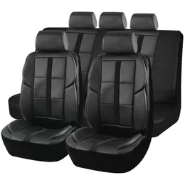 Ny Upgrade Universal Leather Car Seat Cover 3D Design med 3 dragkedja baksätet split Sport Seat Cover Airbag Compatible