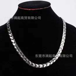 Straight Hip Hop Cuban Chain Steel Titanium Necklace Hot Selling for Men and Women