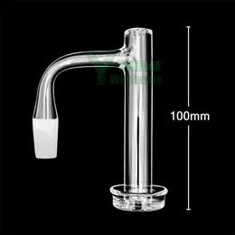 XL Control Tower Quartz Blender Banger 100mm Height 16mmOD with Flared Dish 10mm 14mm Male 90 Degree Full Weld Dab Nail YAREONE Wholesale