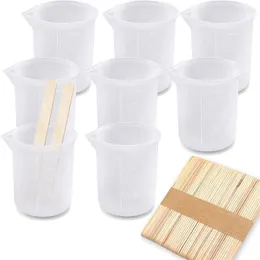 Mugs 58 Pcs Silicone Mixing Cups Tools Kit 100 Ml Measuring Non-Stick For Resin229B