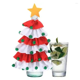 クリスマスの装飾装飾ワインボトルカバーバッグツリーシェイプホームテーブル装飾パーティー用品