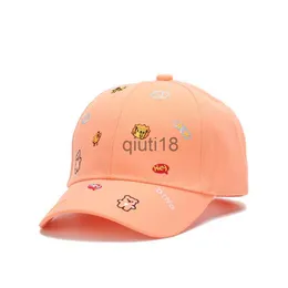 Ball Caps 2023 Fashion New Toddler Baseball Hat Baby Cap Sun Hat Printed Bear Kids Boys Girls Age 4-10 x0927