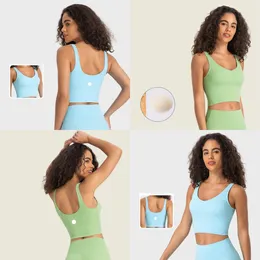 LU-336 Women Yoga Tank Top Classic Sport Bra Shockproof Gym Ubrania Światło Wsparcie Yoga Bra Fitness Trening Brassiere U Back Seksowna kamizelka z wyjmowanymi filiżankami