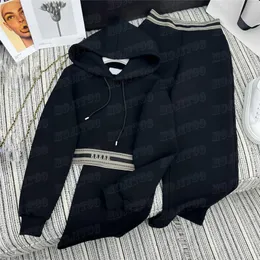 Croped Hooded Sweatshirts Pants Women Tracksuits Letter Printed Hoodies Sweatpants Outdoor Running Sports Suits