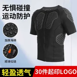 Honeycomb anti-collision top short sleeved rugby basketball training game sportswear football goalkeeper armor
