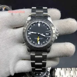 BOUTIKE HERRENS HÄRSWATCH RETRO Silver Silver Rostfritt stålklocka Multifunktionsklocka Black Face Automatiska mekaniska klockor242s