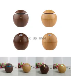 Humidifiers Mini Wooden Aromatherapy Humidifier Aroma Diffuser Essential Oil Diffuser Air Purifier Color Changing LED Touch Switch Hot Sale YQ230927