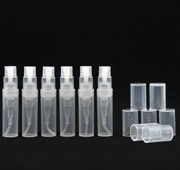 1000pcs Plastic Perfume Spray Empty Bottle 2ML 2G Refillable Sample Cosmetic Container Mini Small Round Atomizer For Lotion ZZ